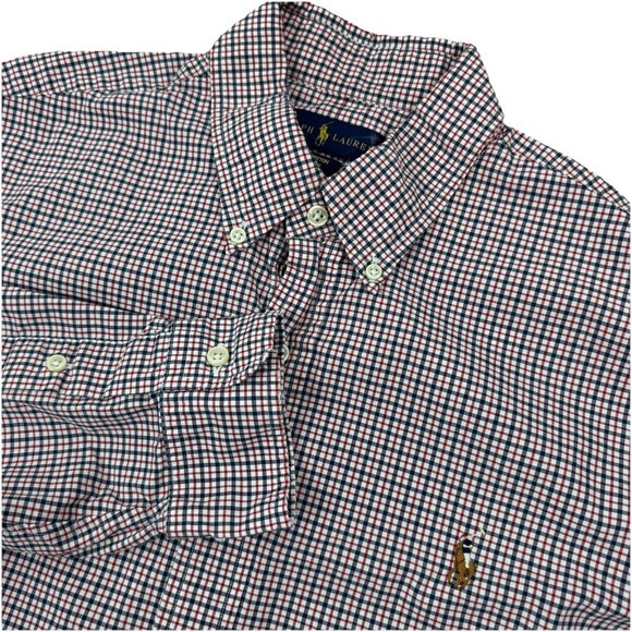 Ralph Lauren Other - Ralph Lauren Mens long sleeve button down shirt plaid red/blue L Large‎ Stretch